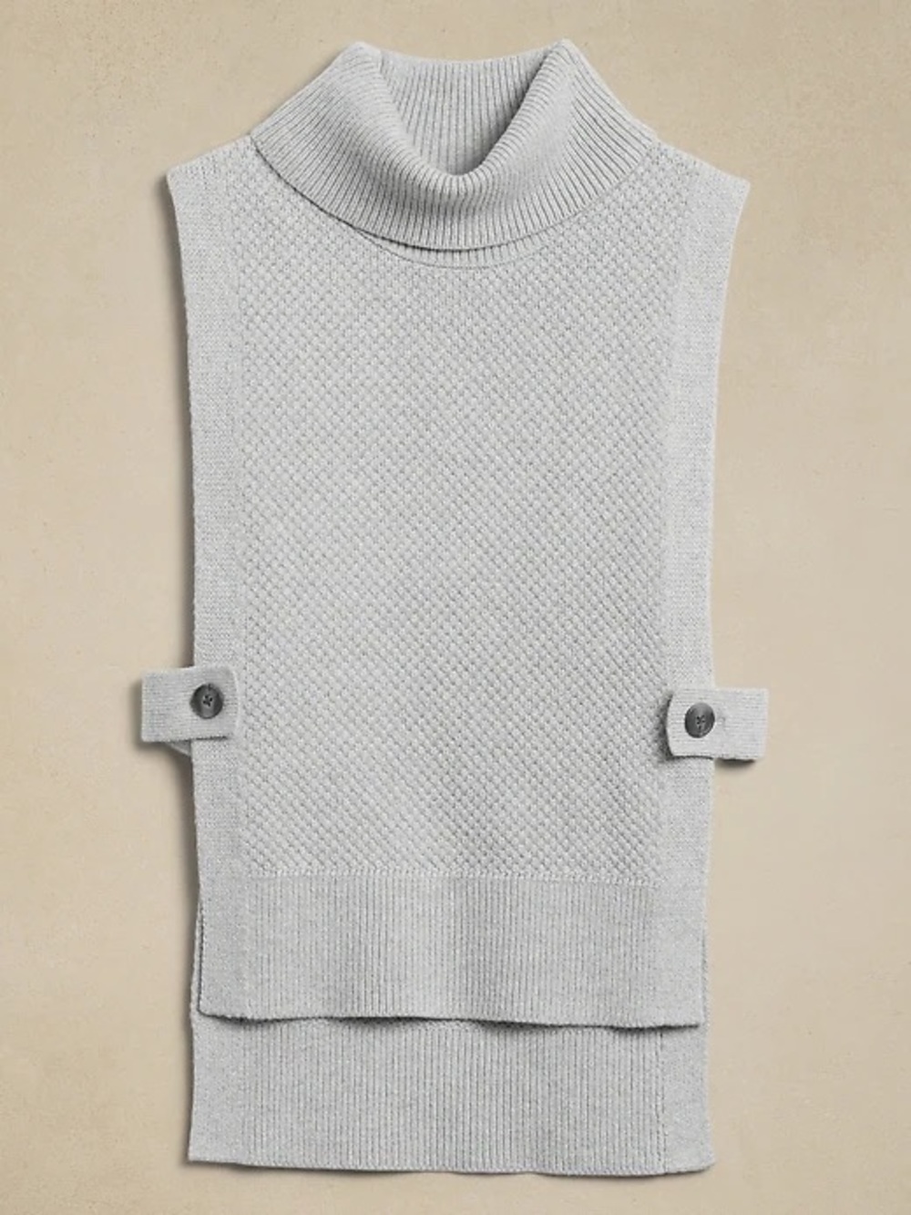 Banana Republic Light Gray Long Sweater Vest